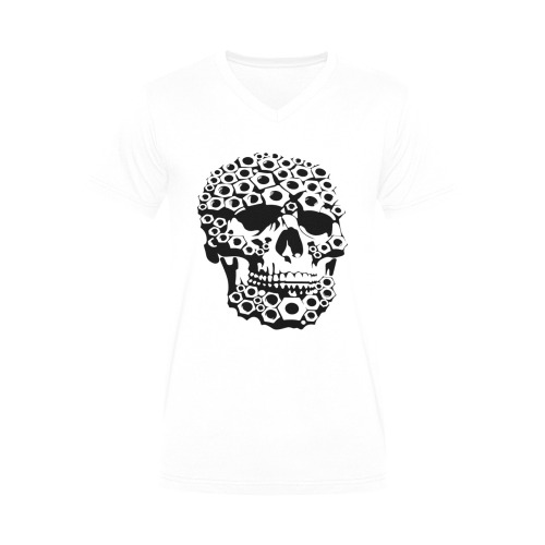 Skull Men's V-Neck T-shirt (USA Size) (Model T10)