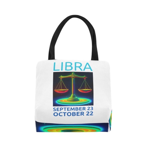 Colorful Libra Design Canvas Tote Bag (Model 1657)