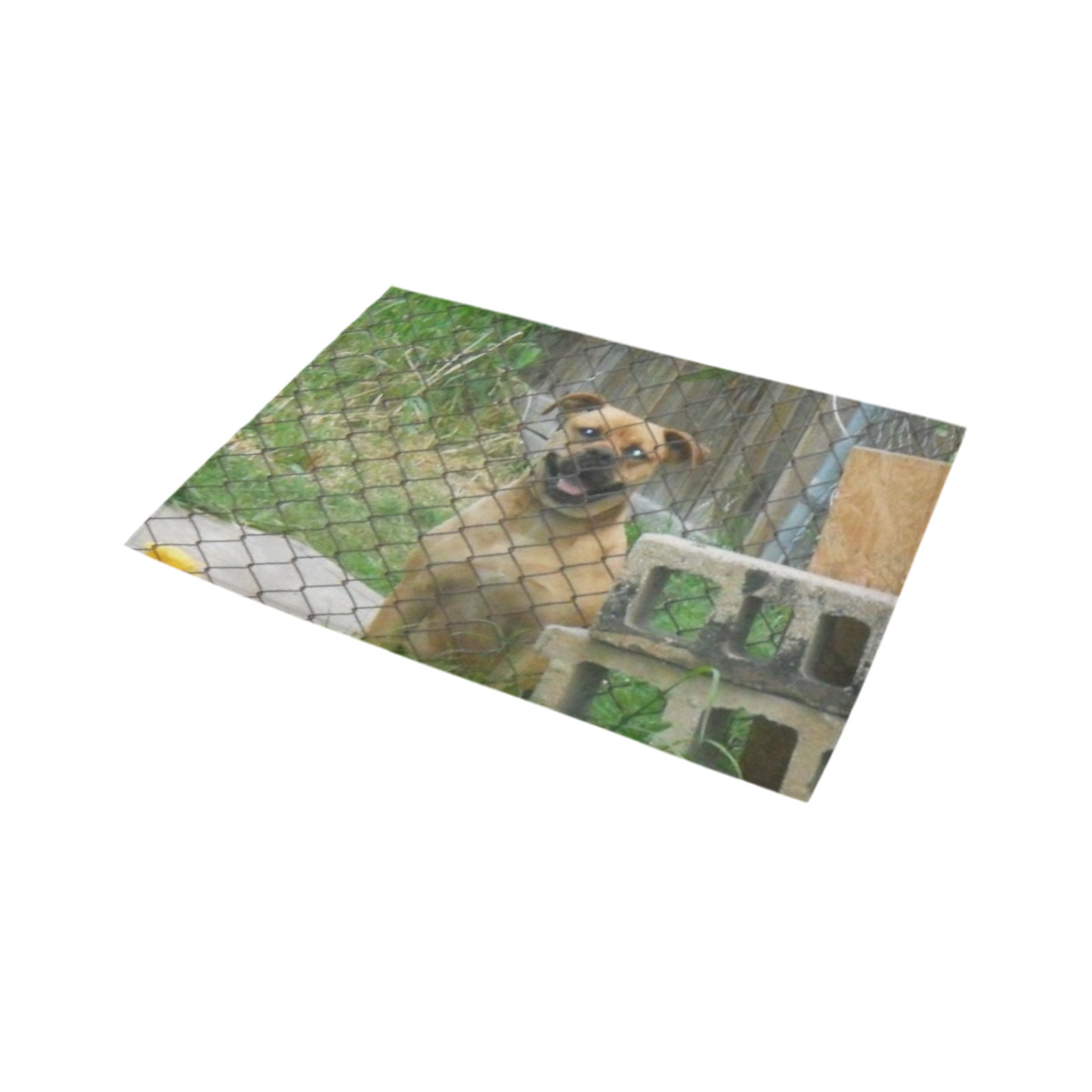 A Smiling Dog Azalea Doormat 24" x 16" (Sponge Material)