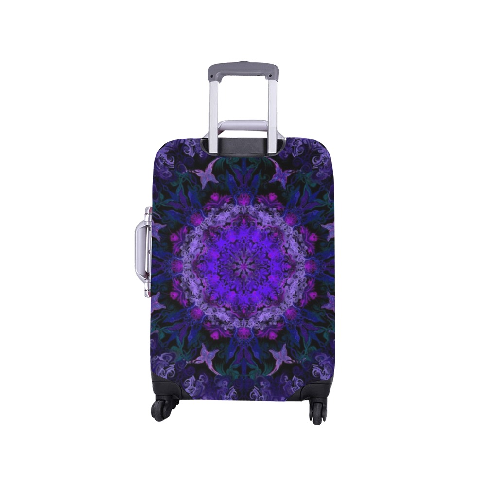 mandala light blue Luggage Cover/Small 18"-21"