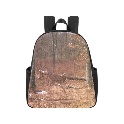 Falling tree in the woods Multi-Pocket Fabric Backpack (Model 1684)