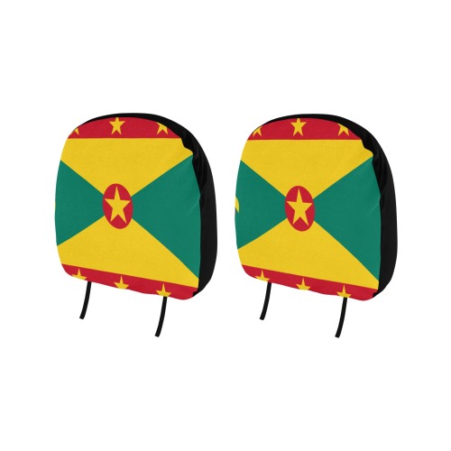 Grenada Flag Car Headrest Cover (2pcs)