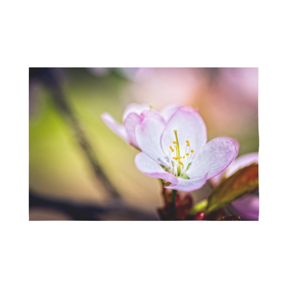 Splendid sakura Japanese cherry blossom flower. Polyester Peach Skin Wall Tapestry 90"x 60"