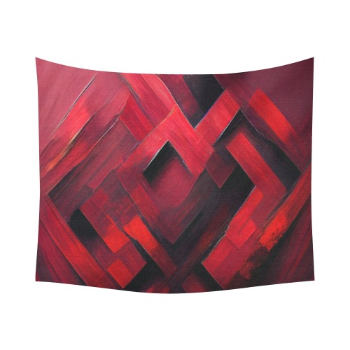 red diamond Cotton Linen Wall Tapestry 60"x 51"