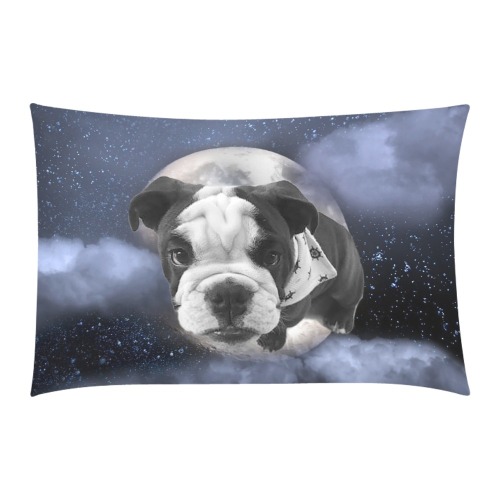 Dog Pug on Moon 3-Piece Bedding Set