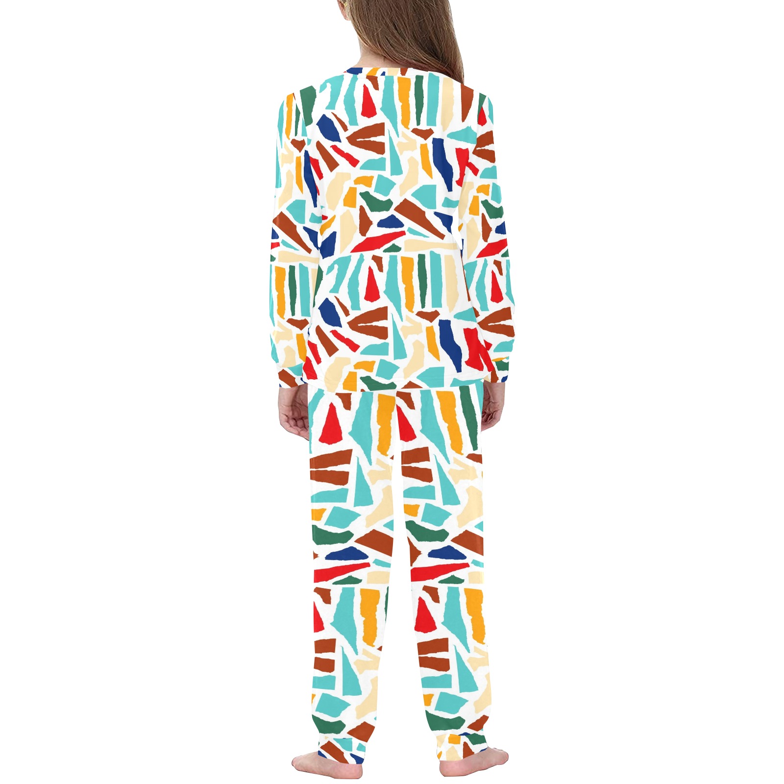 Colorful Brushstroke Shakes Kids' All Over Print Pajama Set