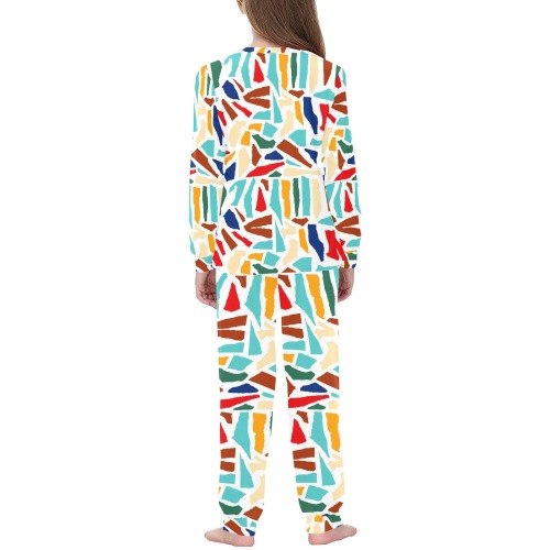 Colorful Brushstroke Shakes Kids' All Over Print Pajama Set