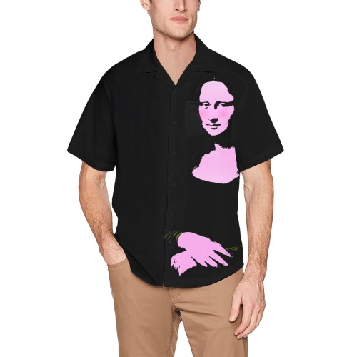 Mona Lisa Pop Art Style Hawaiian Shirt with Chest Pocket (Model T58)