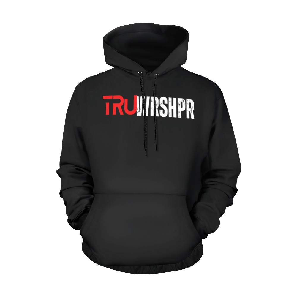 Truwrshpr BLACK All Over Print Hoodie for Men (USA Size) (Model H13)