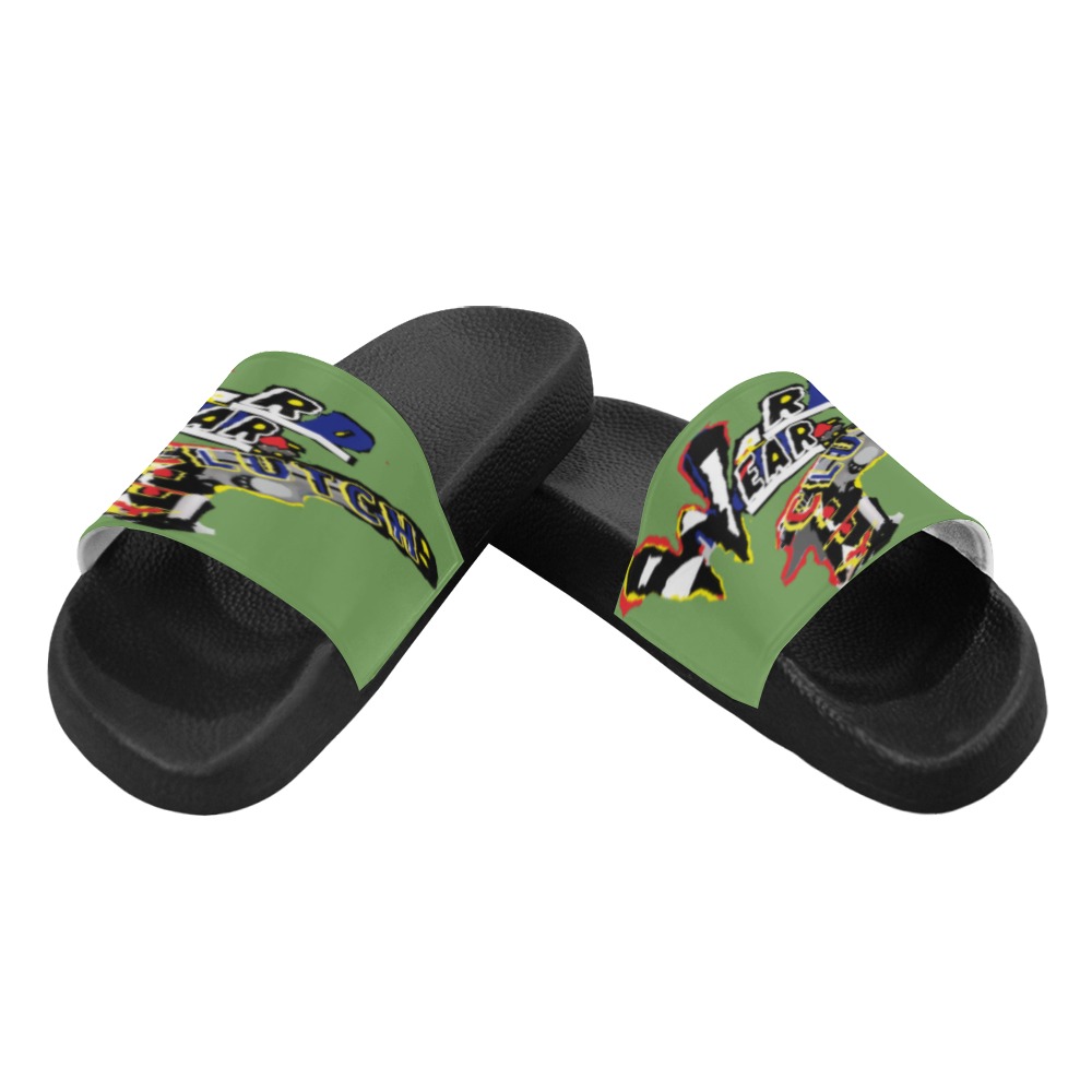 WD.WR.LOGO.GRN Men's Slide Sandals (Model 057)