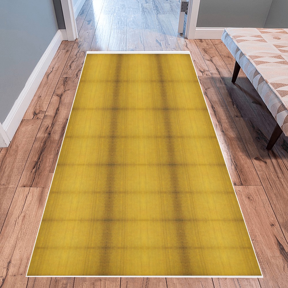 yellow squares Area Rug 9'6''x3'3''