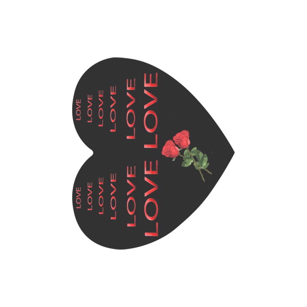 Love roses Heart-shaped Mousepad