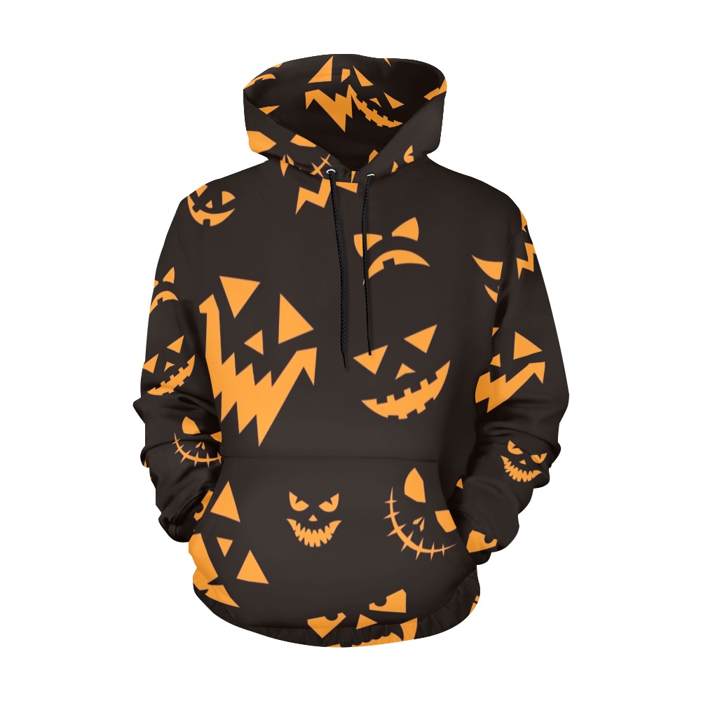 Pumpkin Faces All Over Print Hoodie for Men (USA Size) (Model H13)