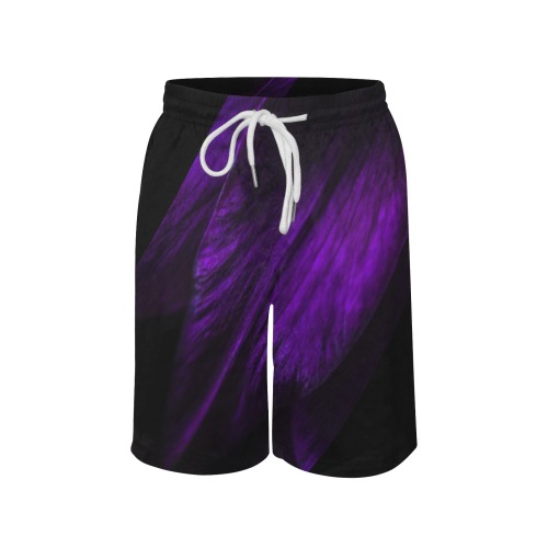 Purple and black Boys' Casual Beach Shorts (Model L52)