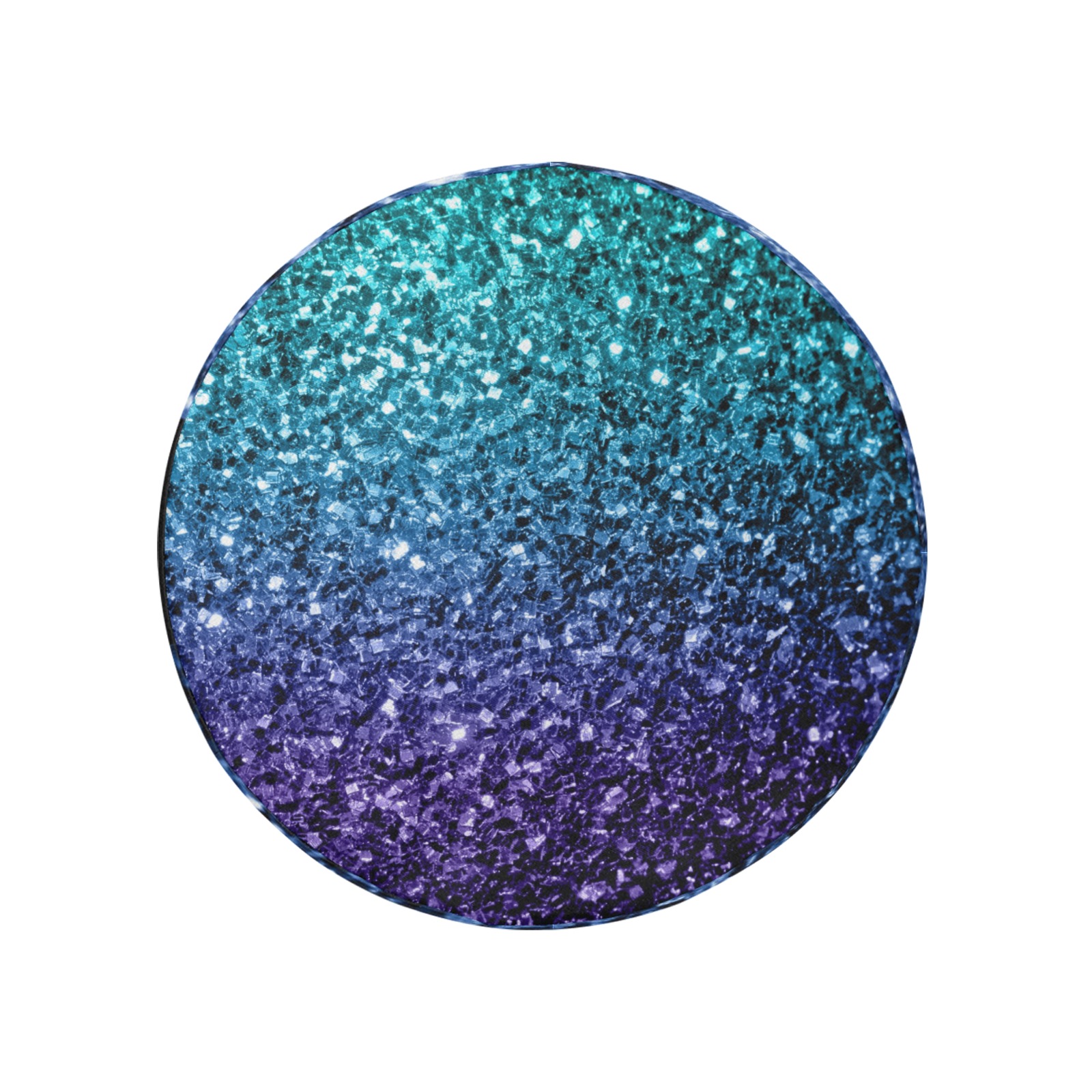 Aqua blue ombre faux glitter sparkles 32 Inch Spare Tire Cover
