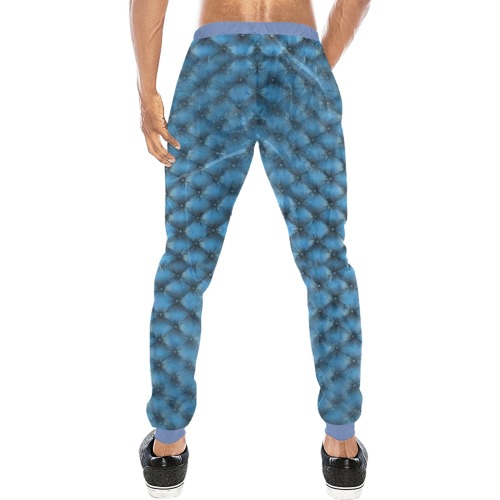 Leather Blue Step by Artdream Men's All Over Print Sweatpants (Model L11)