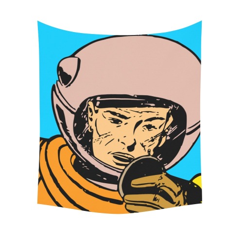 astronaut Polyester Peach Skin Wall Tapestry 51"x 60"