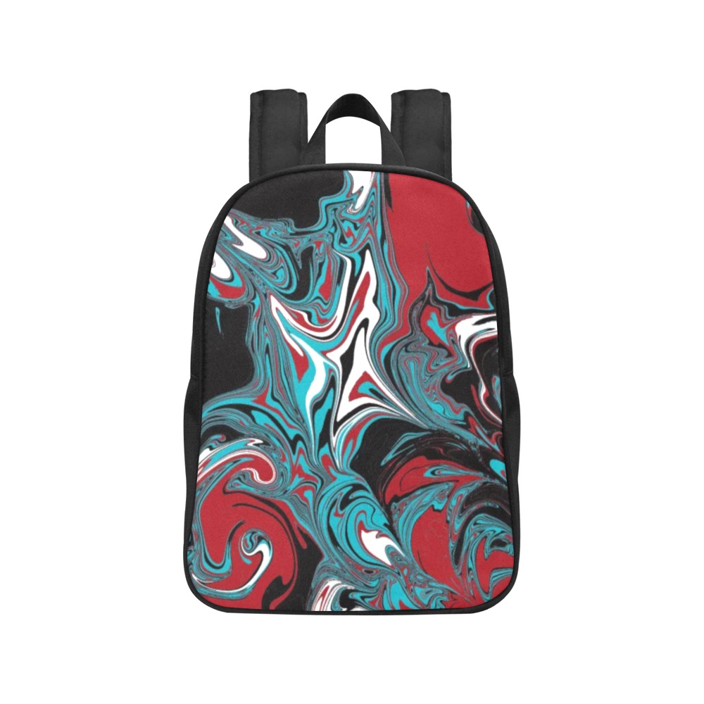 Dark Wave of Colors Fabric School Backpack (Model 1682) (Medium)