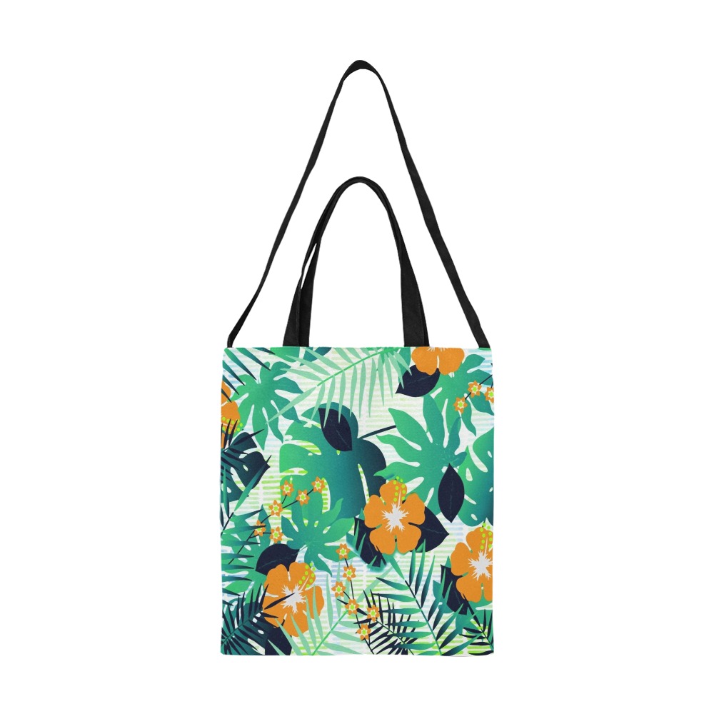GROOVY FUNK THING FLORAL All Over Print Canvas Tote Bag/Medium (Model 1698)