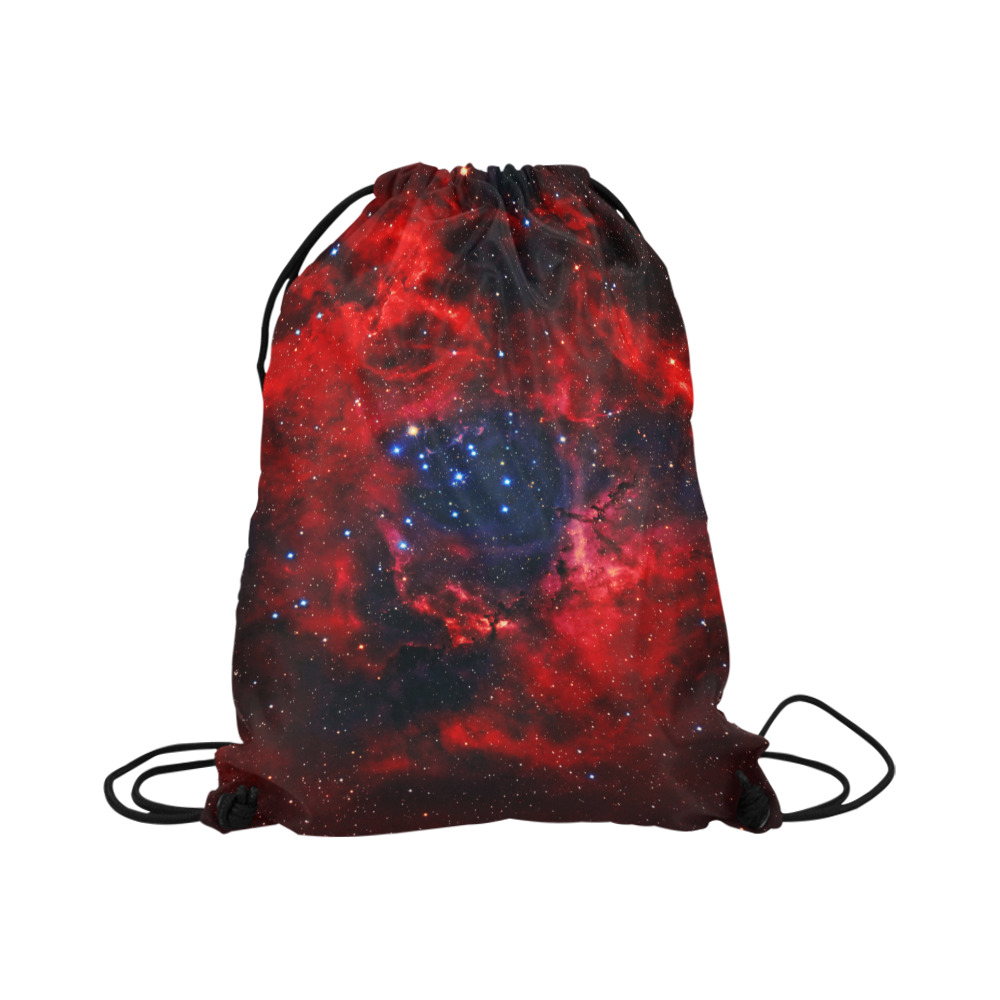 Mystical fantasy deep galaxy space - Interstellar cosmic dust Large Drawstring Bag Model 1604 (Twin Sides)  16.5"(W) * 19.3"(H)