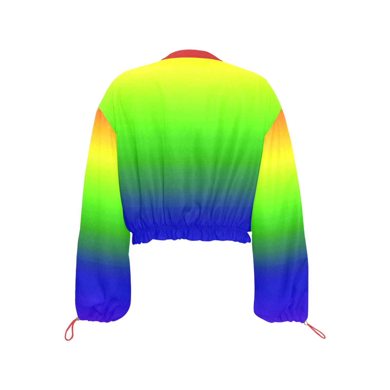 rainbow side Cropped Chiffon Jacket for Women (Model H30)