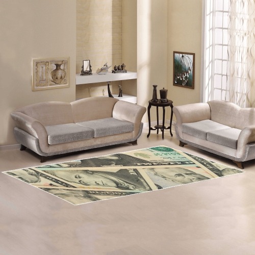 US PAPER CURRENCY Area Rug 9'6''x3'3''