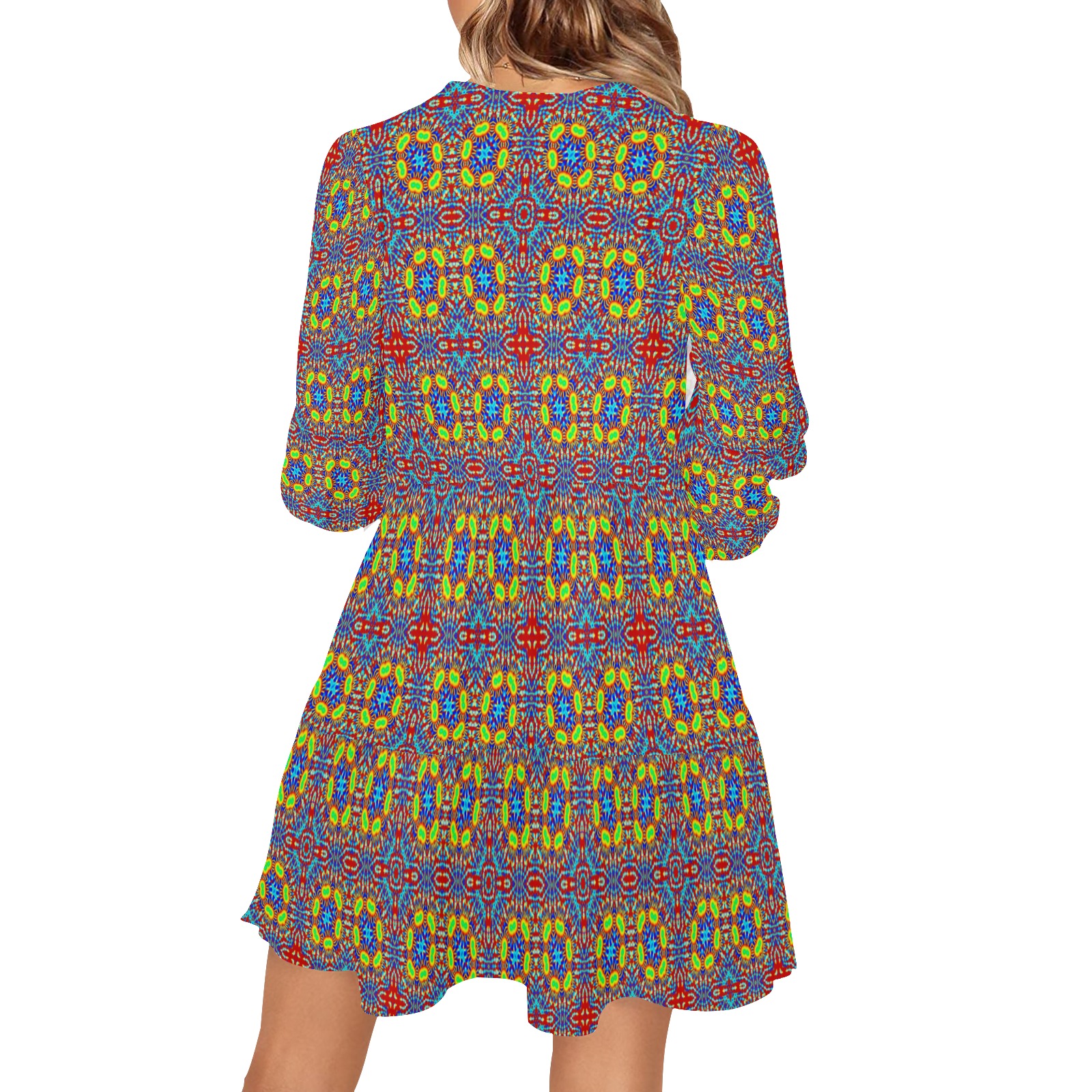 chromy V-Neck Loose Fit Dress (Model D62)