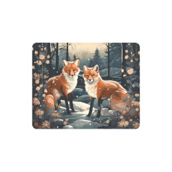 Under Fox Moon Rectangle Mousepad
