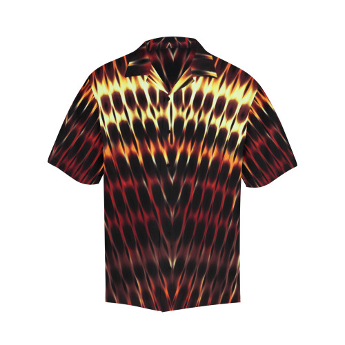 Modern Digital Hippie Tie-Dye Hawaiian Shirt with Merged Design (Model T58)