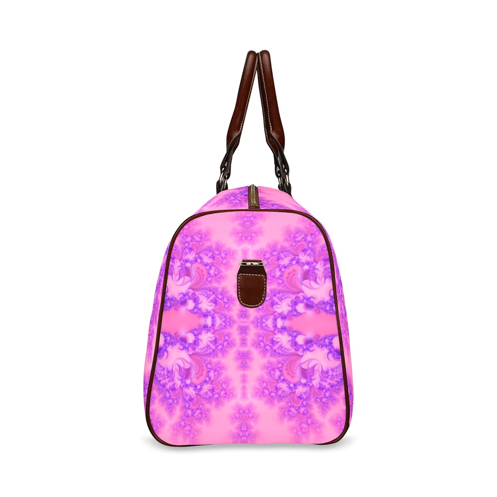 Purple and Pink Hydrangeas Frost Fractal Waterproof Travel Bag/Small (Model 1639)