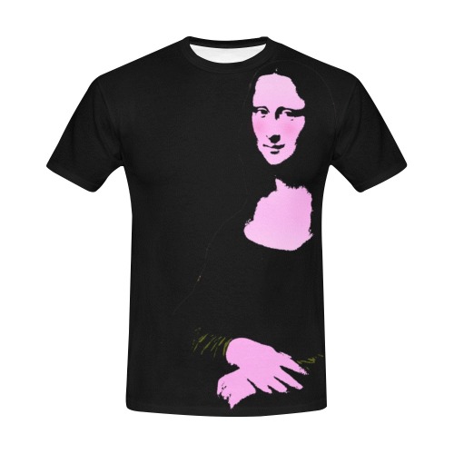 Mona Lisa Pop Art Style All Over Print T-Shirt for Men (USA Size) (Model T40)