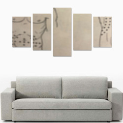 Applications zones with plate in belly aches and knees. Canvas Print Sets C (No Frame)