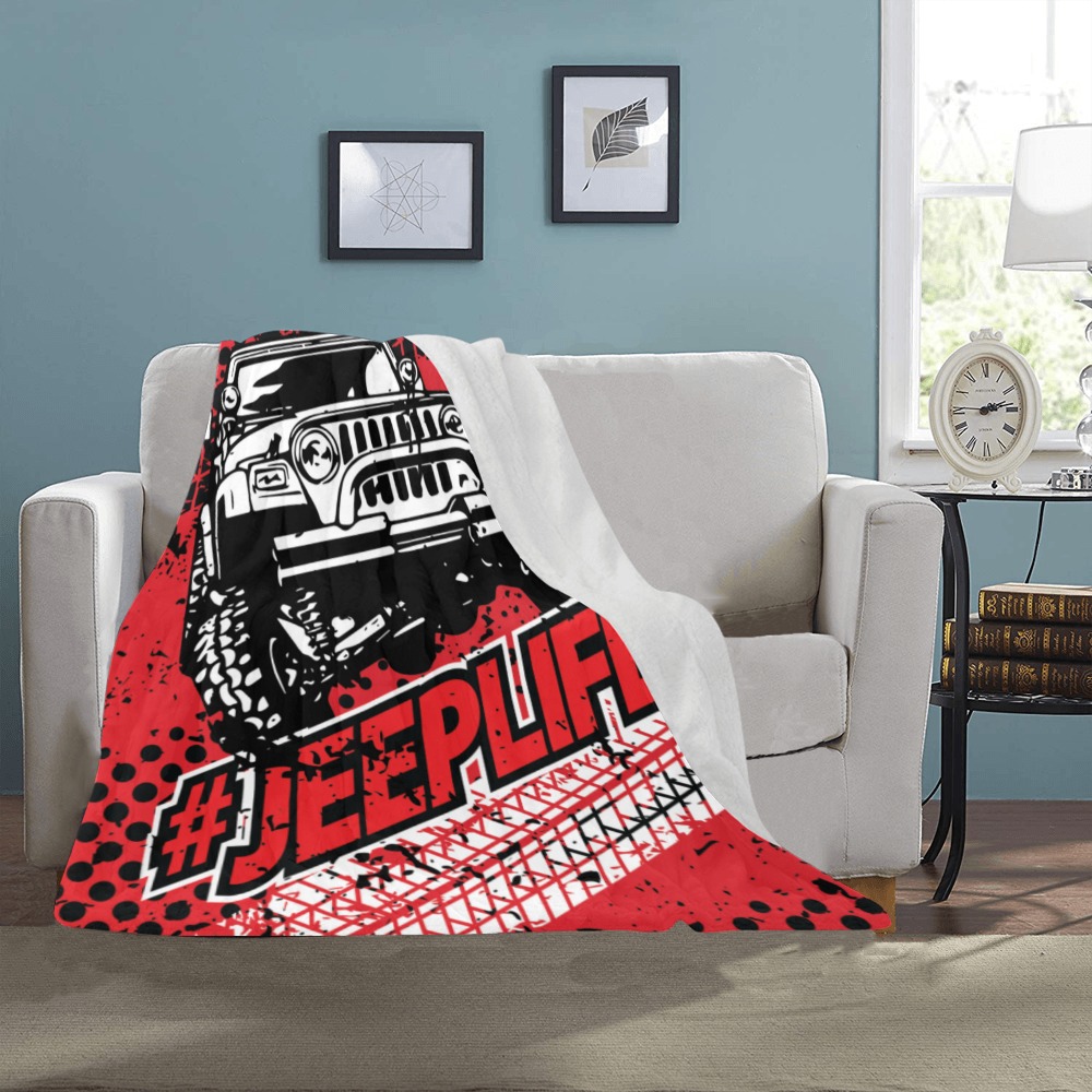 40x50fleecered#jeeplife Ultra-Soft Micro Fleece Blanket 40"x50"