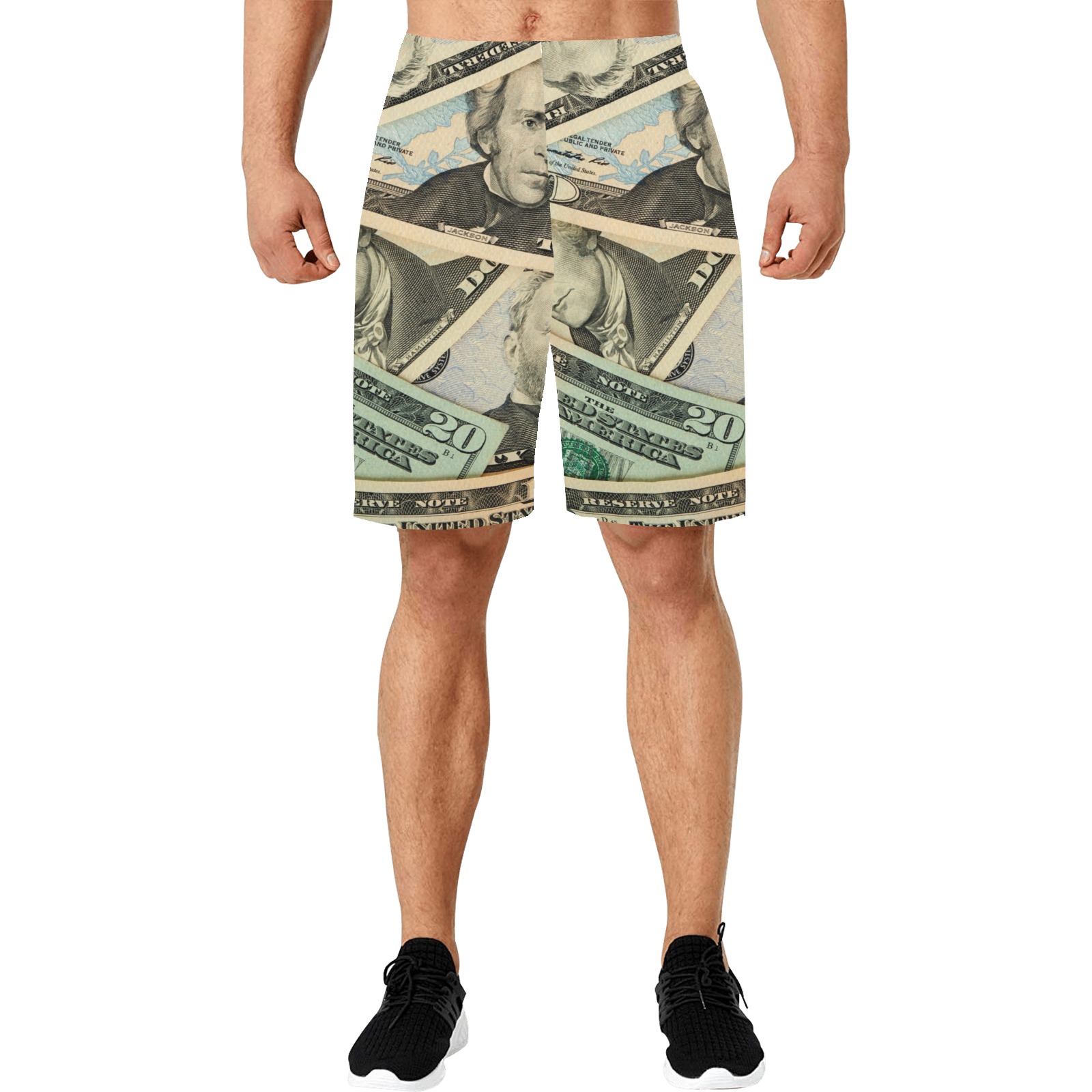 US PAPER CURRENCY All Over Print Basketball Shorts