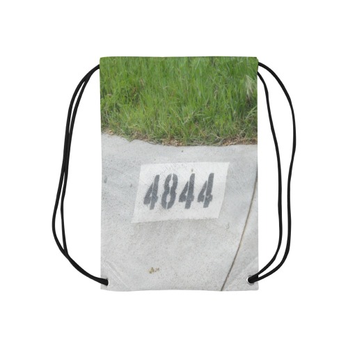 Street Number 4844 Small Drawstring Bag Model 1604 (Twin Sides) 11"(W) * 17.7"(H)