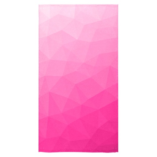Hot pink gradient geometric mesh pattern Bath Towel 30"x56"