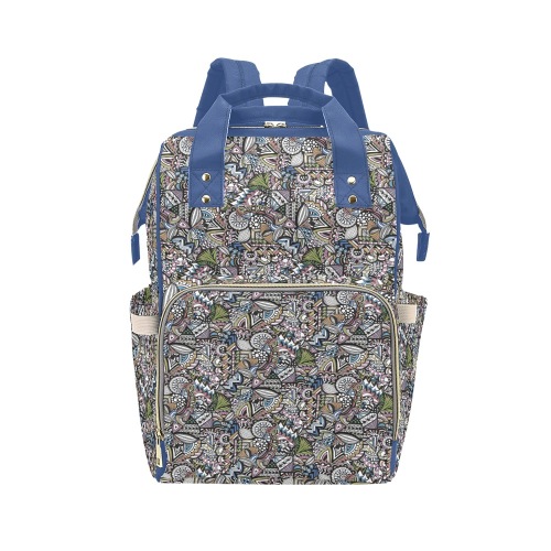 Mind Meld - Color - Blue Multi-Function Diaper Backpack/Diaper Bag (Model 1688)