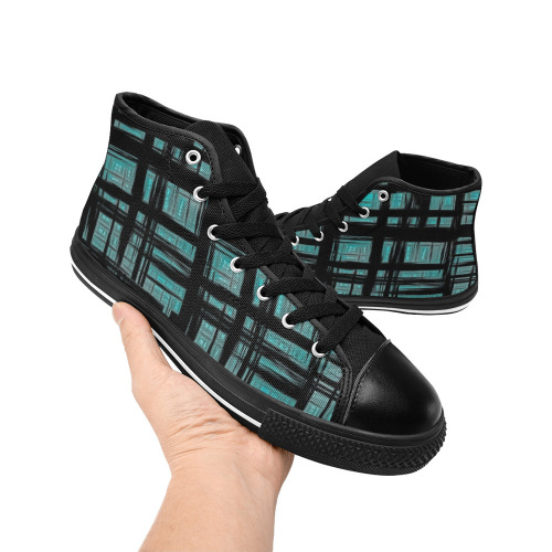 Contemporary Kids' High Top Canvas Shoes-4 Sides (Model 017)