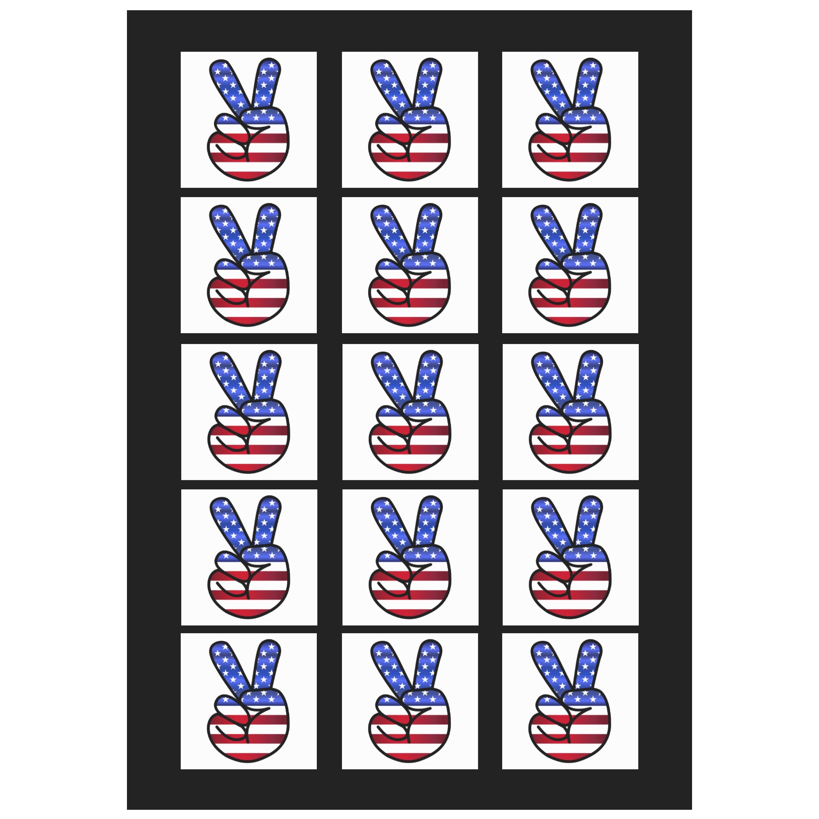 USA Victory Flag Symbol - Courtesy of Pnghut Personalized Temporary Tattoo (15 Pieces)