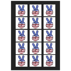 USA Victory Flag Symbol - Courtesy of Pnghut Personalized Temporary Tattoo (15 Pieces)