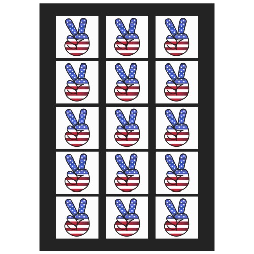 USA Victory Flag Symbol - Courtesy of Pnghut Personalized Temporary Tattoo (15 Pieces)