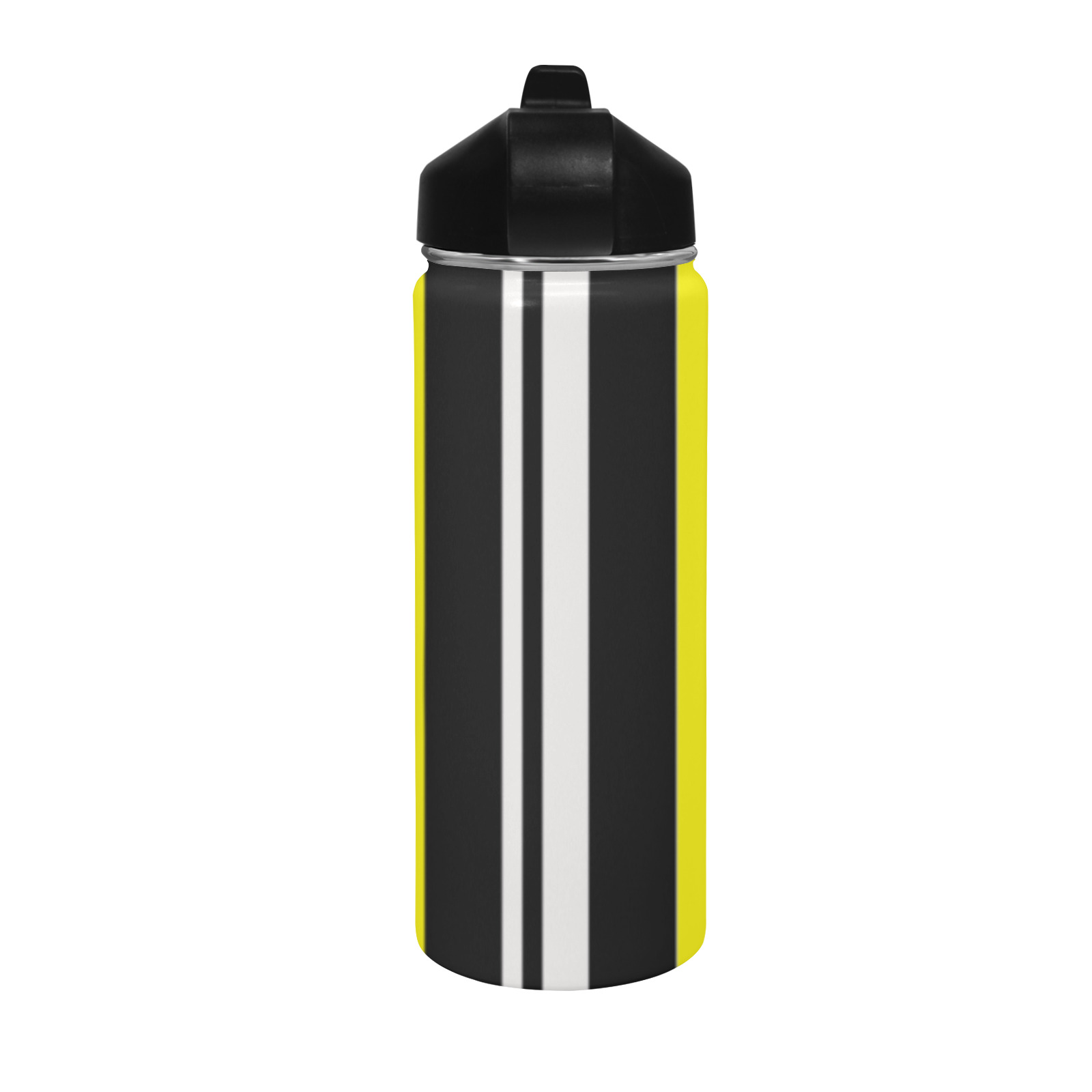 by stripes Insulated Water Bottle with Straw Lid (18 oz)