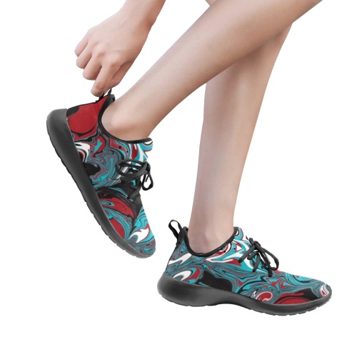 Dark Wave of Colors Women's One-Piece Vamp Sneakers (Model 67502)