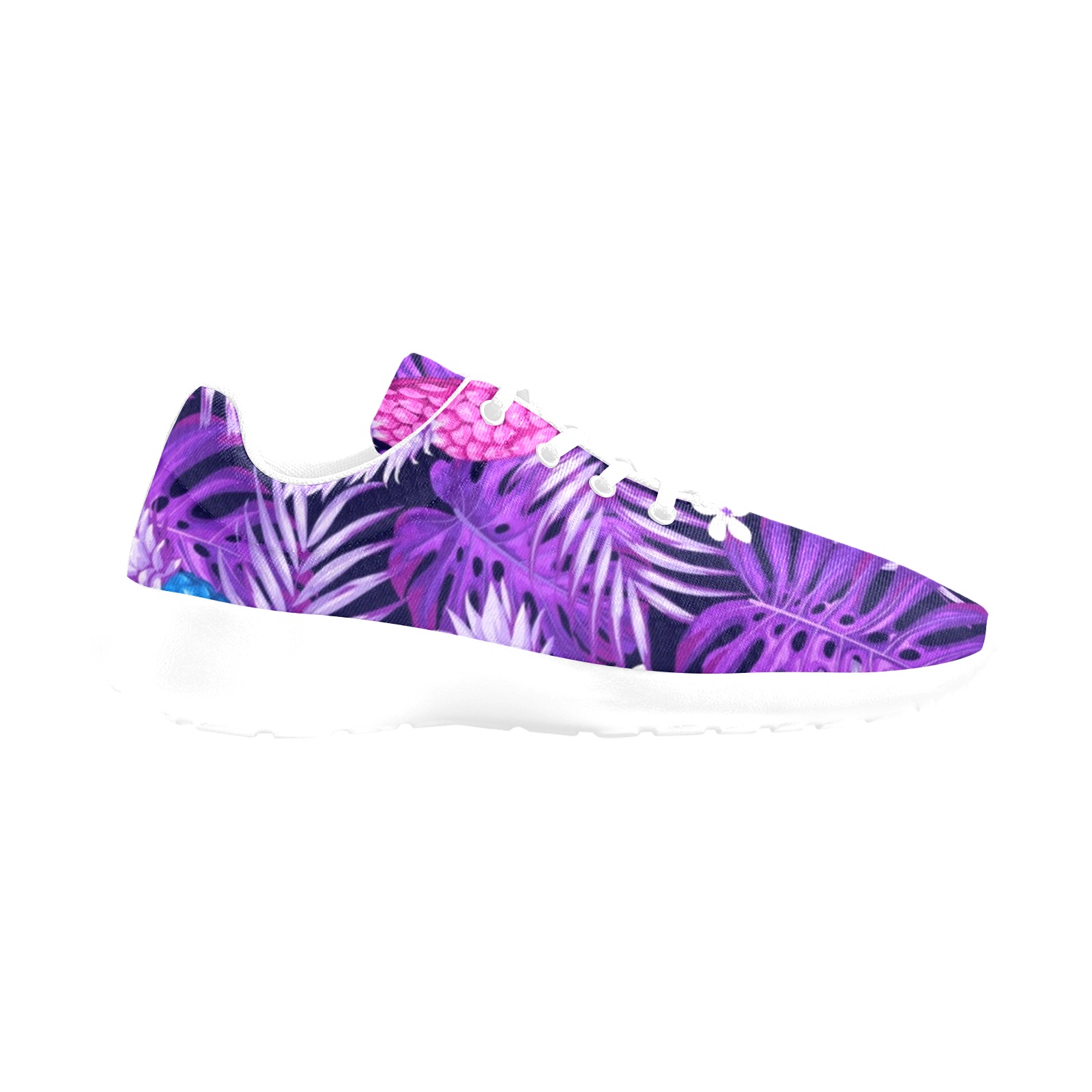 Purple Tropical Women's Athletic Shoes (Model 0200)