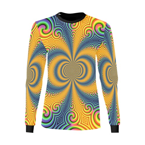 Psychedelic Women's All Over Print Long Sleeve T-shirt (Model T51)