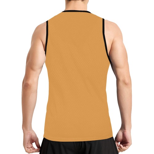 color butterscotch All Over Print Basketball Jersey