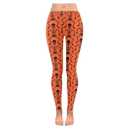 skeletons 1 Women's Low Rise Leggings (Invisible Stitch) (Model L05)