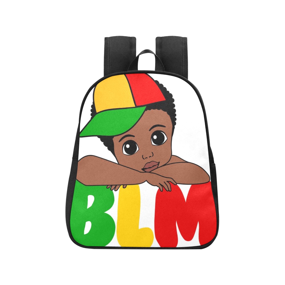 DKdesignSVG Cute Boy BLM JPG Fabric School Backpack (Model 1682) (Small)