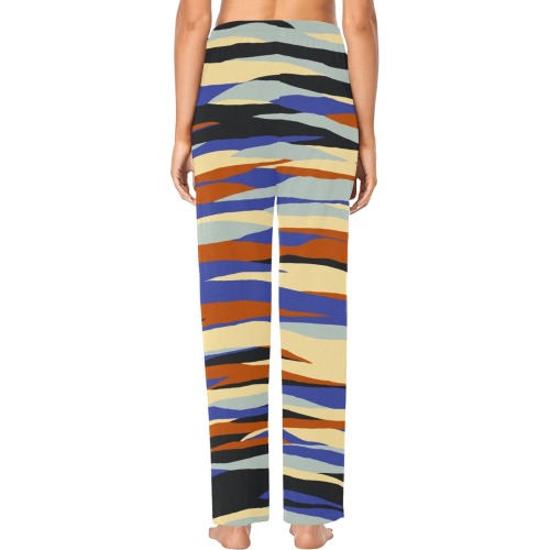 Colorful abstract lines-075 Women's Pajama Trousers