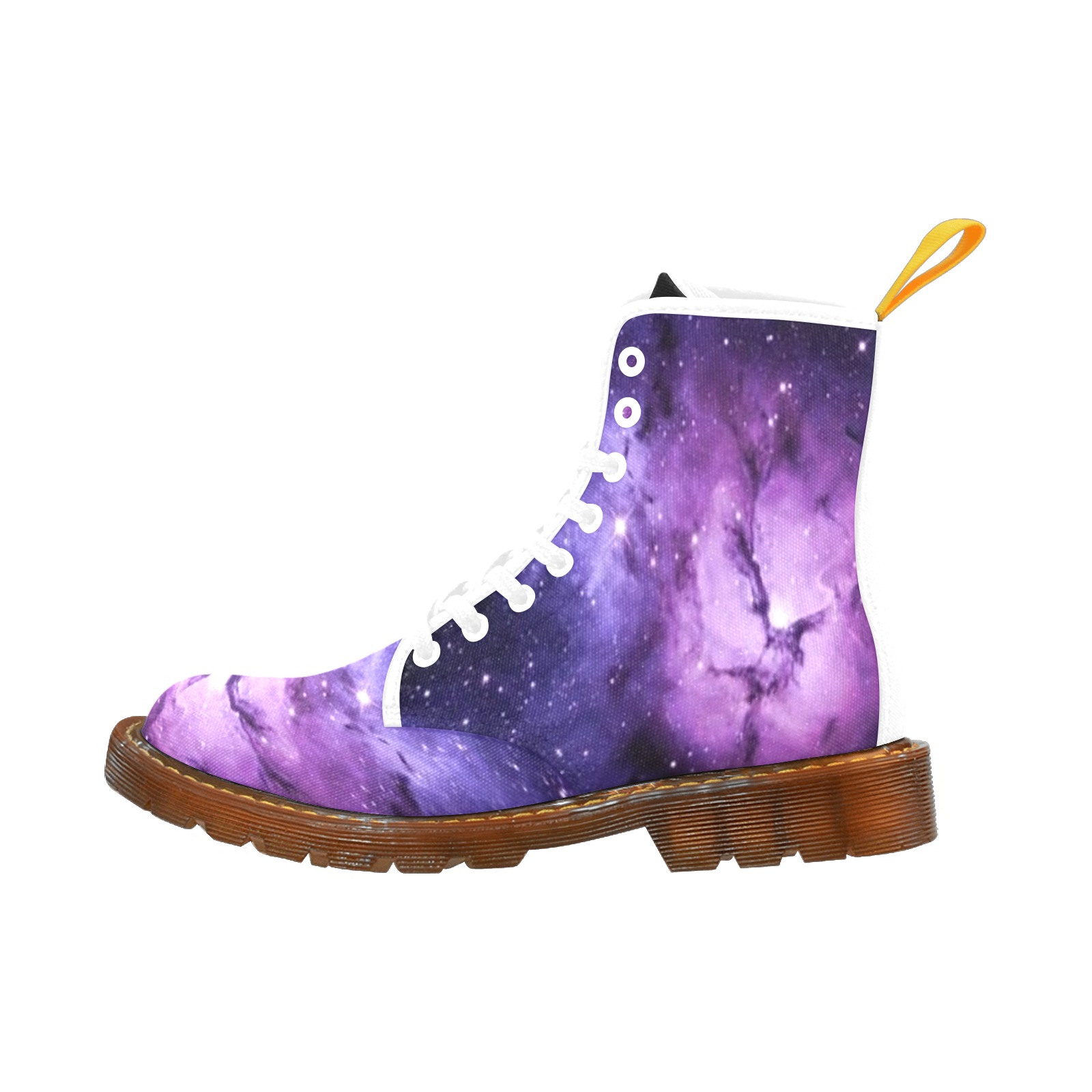Purple Cosmos Women Boots White Martin Boots For Women Model 1203H